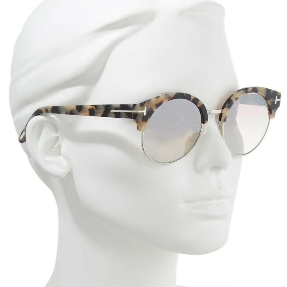 New TOM FORD Alissa Round Havana Brown Sunglasses - Picture 10 of 16